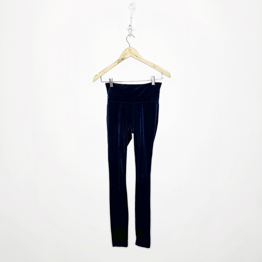 SPANX Velvet Legging Lapis Night Dark blue high rise slimming womens s SMALL